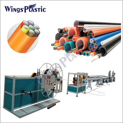 HDPE γραμμή παραγωγής μηχανών εξώθησης σωλήνων περιβλημάτων δεσμών Micropipe καλωδίων PE