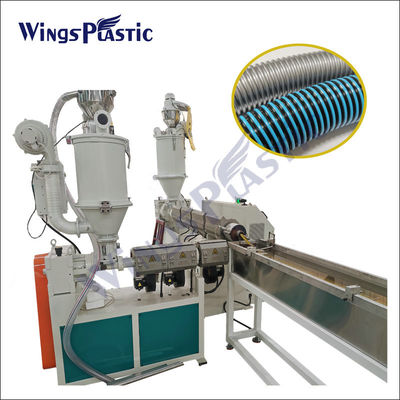 Hdpe γραμμών εξώθησης σωλήνων LLDPE EVA πλαστική ζαρωμένη σπείρα μηχανή εξωθητών σωλήνων