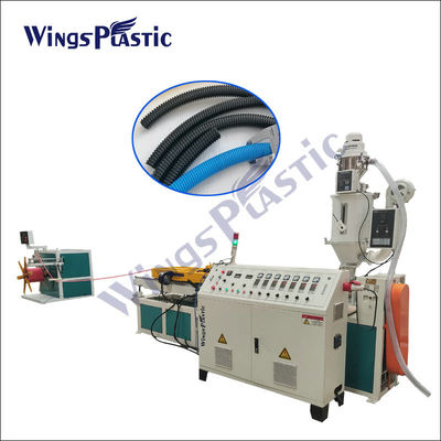 HDPE ηλεκτρικός σωλήνας που κατασκευάζει το PVC PP μηχανών την ενιαία ζαρωμένη τοίχος μηχανή σωλήνων