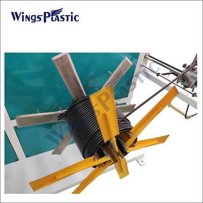 Πλαστική HDPE HDPE μηχανών εξωθητών σωλήνων ενιαία ζαρωμένη τοίχος μηχανή εξώθησης σωλήνων