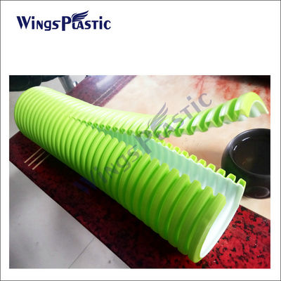 Ζαρωμένη HDPE γραμμών εξώθησης σωλήνων διπλοτειχισμένη ζαρωμένη μηχανή σωλήνων