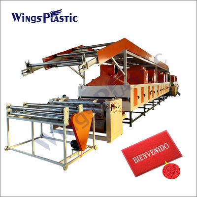 500kg/H πλαστικό χαλί που κάνει το χαλί PVC PP μηχανών που κατασκευάζει τη μηχανή Eco φιλικό