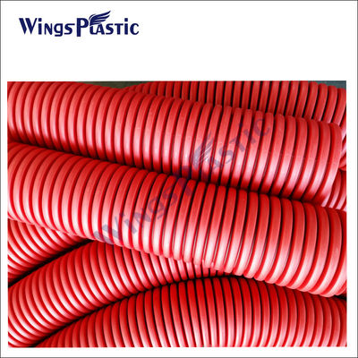 HDPE DWC PVC σωλήνας που κατασκευάζει τη μηχανή το πλαστικό pe διπλή ζαρωμένη γραμμή εξώθησης σωλήνων