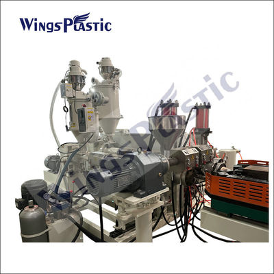 PE διπλό τοίχωμα κυματοειδών σωλήνων Extruder 40-110mm Διαμέτρου ανεμιστήρες αέρα ψύξη νερού