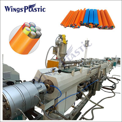 Πλαστικό καλώδιο PE 7 οδών Micropipe Bundle Duct Extruder Machine Πλαστικό μηχανή εκτόξευσης σωλήνων